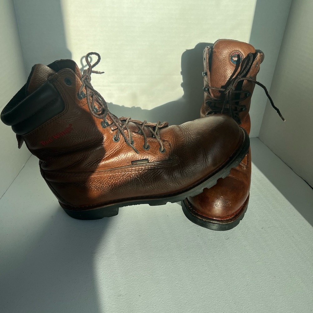 Red Wing Shoes Men's Brown Leather Lace-Up Boots